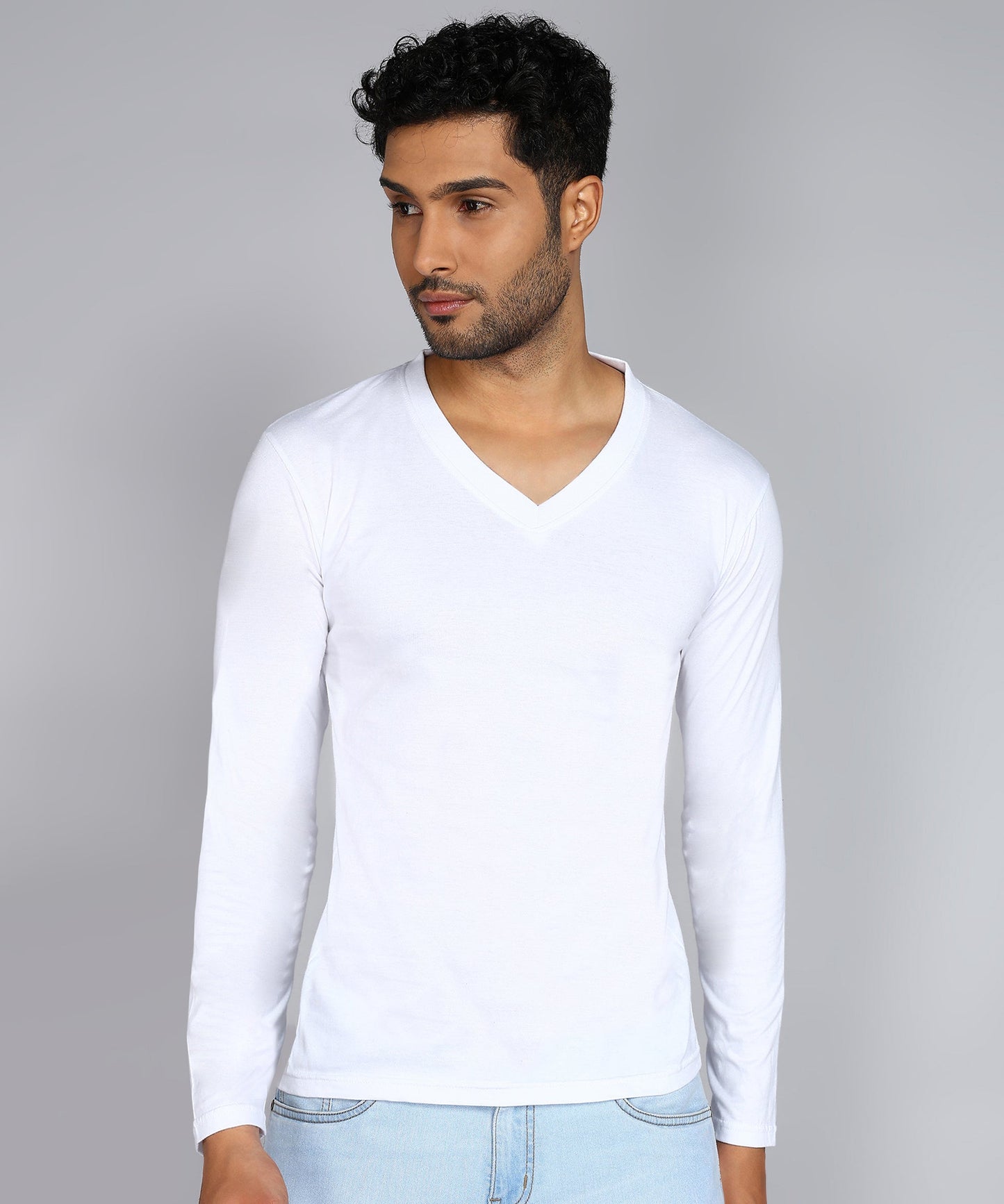 Men's V-Neck Full Sleeve T-Shirt – Build Your Pack (2, 4, 5, 8, 10 Pieces)