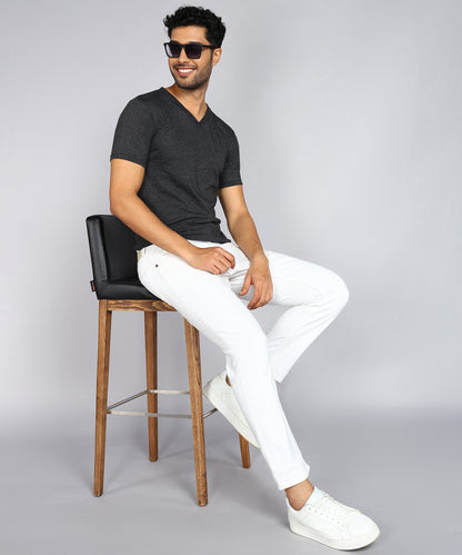 Men's Cotton Plain V Neck Half Sleeve T-Shirt ( Pack of 2)