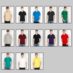Pick any Pack of 2, 4, 5, 8, 10 Pieces of Men's Cotton Plain Polo Neck Half Sleeve