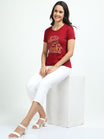 Women's Cotton Round Neck Typography Printed Half Sleeve T-Shirt (Pack of 2)