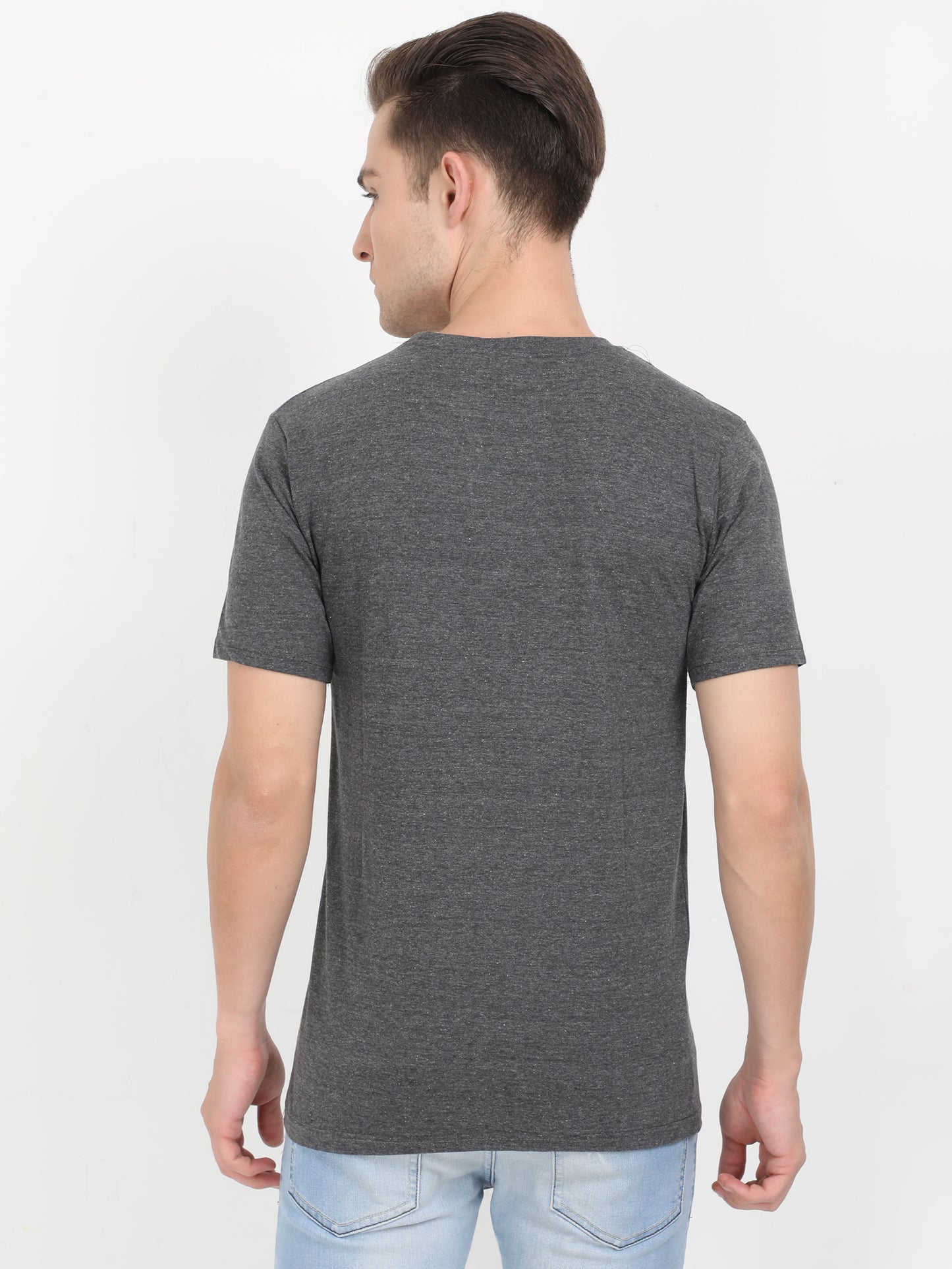 Men's Cotton Plain Round Neck Half Sleeve T-Shirt - (Pack of 2)