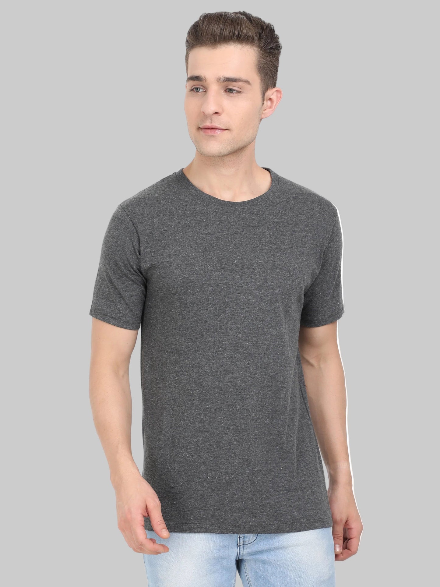 Men's Plain Round Neck Half Sleeve T-Shirt – Build Your Pack (2, 4, 5, 8, 10 Pieces)