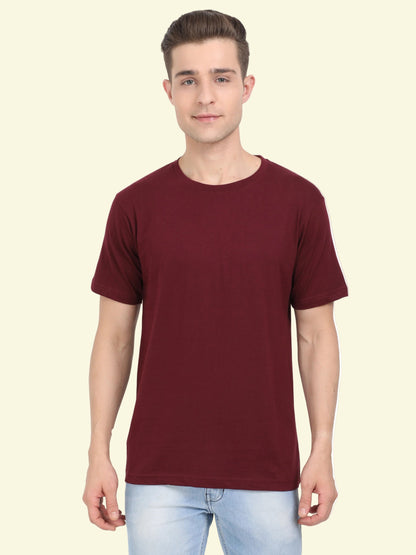 Men's Plain Round Neck Half Sleeve T-Shirt – Build Your Pack (2, 4, 5, 8, 10 Pieces)