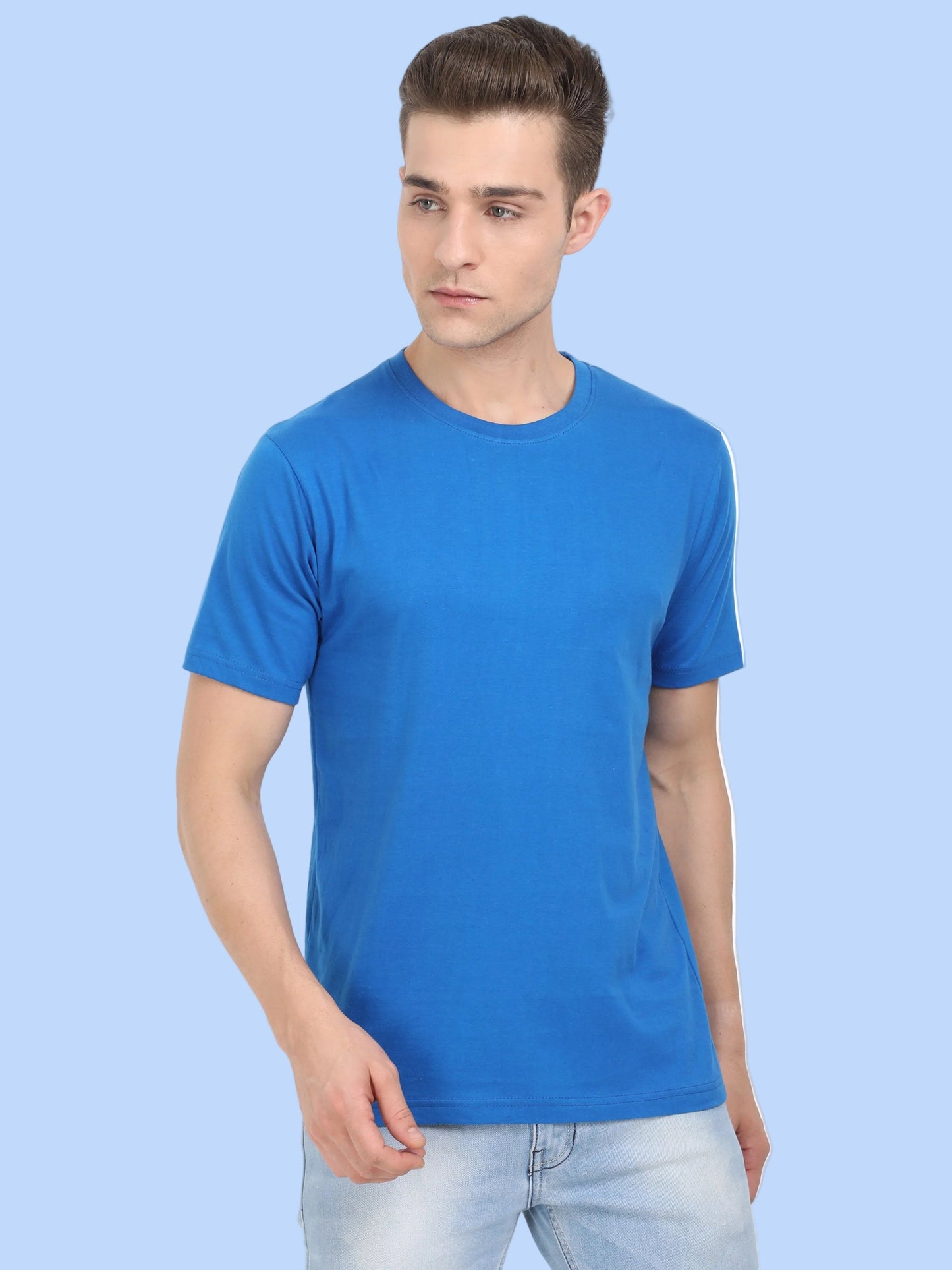 Men's Plain Round Neck Half Sleeve T-Shirt – Build Your Pack (2, 4, 5, 8, 10 Pieces)