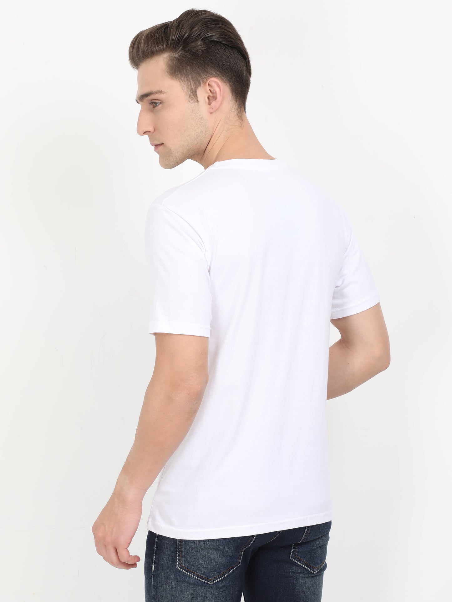 Men's Cotton Plain Round Neck Half Sleeve T-Shirt (Pack of 3)