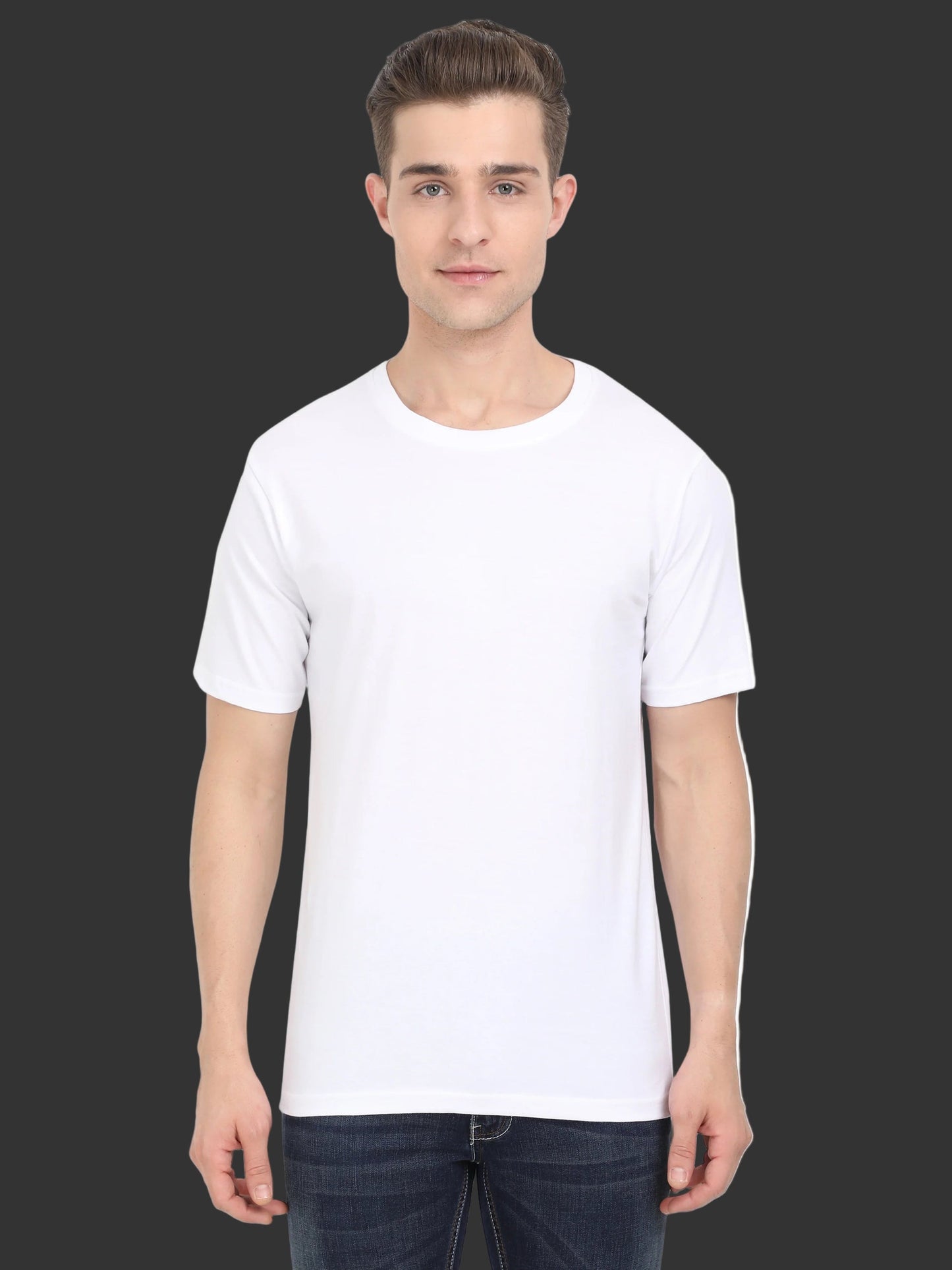 Men's Plain Round Neck Half Sleeve T-Shirt – Build Your Pack (2, 4, 5, 8, 10 Pieces)