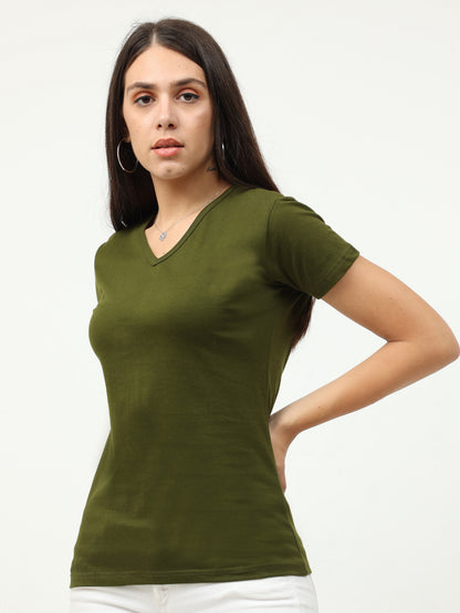 Women's V-Neck Half Sleeve T-Shirt – Build Your Pack (2, 4, 5, 8, 10 Pieces)