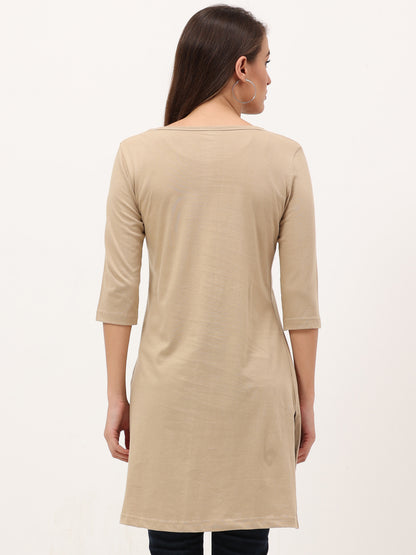Women's Cotton Printed 3/4 Sleeve Long Top - (Pack of 2)