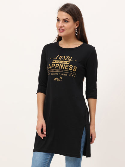 Women's Cotton Printed 3/4 Sleeve Long Top - (Pack of 2)