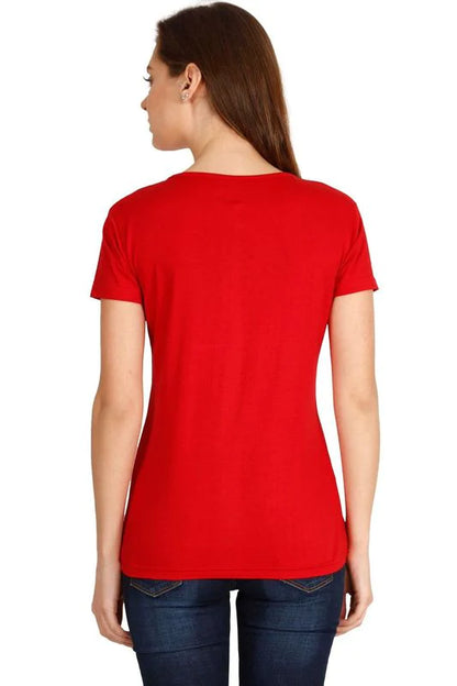 Women's Cotton Round Neck Printed Half Sleeve T-Shirt