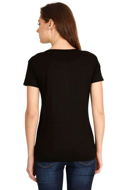 Women's Cotton Round Neck Printed Half Sleeve T-Shirt