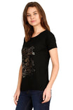 Women's Cotton Round Neck Printed Half Sleeve T-Shirt