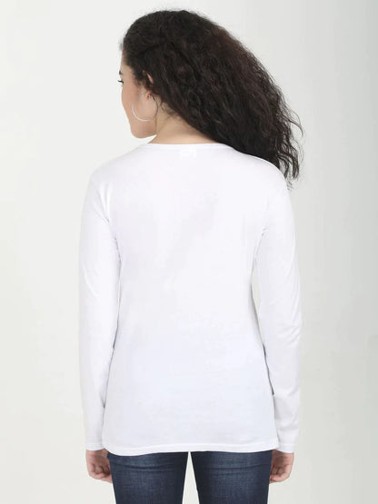 Fleximaa Women's Cotton Plain V Neck Full Sleeve T-Shirt (Pack of 2) - Fleximaa