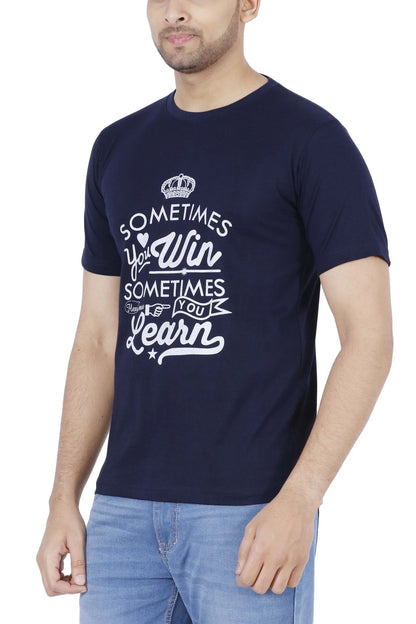 Fleximaa Men's Cotton Printed Round Neck Half Sleeve T-Shirt - fleximaa-so