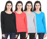 Black, Blue, Coral Red & Grey Melange
