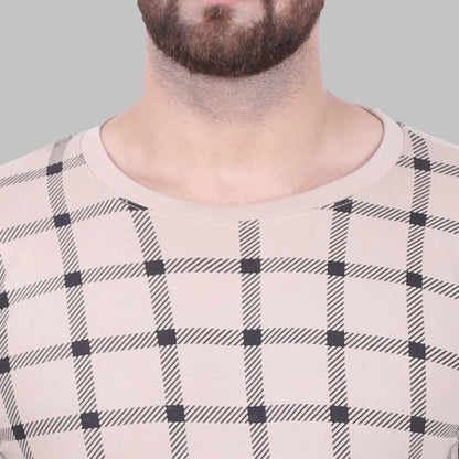 Fleximaa Men's Cotton Printed Round Neck Half Sleeve T-Shirt - fleximaa-so