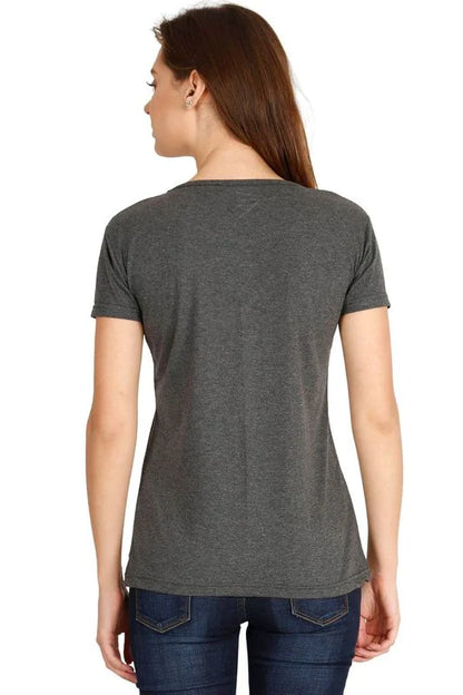 Women's Cotton Round Neck Printed Half Sleeve T-Shirt