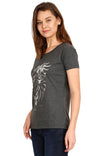Women's Cotton Round Neck Printed Half Sleeve T-Shirt