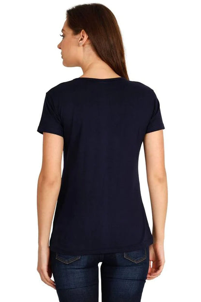 Women's Cotton Round Neck Printed Half Sleeve T-Shirt