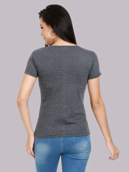 Women's Cotton Plain Round Neck Half Sleeve T-Shirt - (Pack of 2)