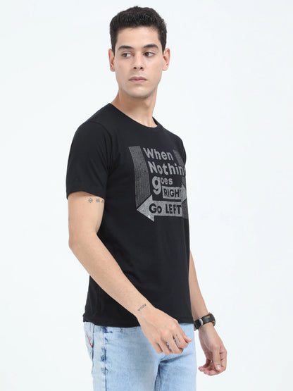 Fleximaa Men's Cotton Printed Round Neck Half Sleeve T-Shirt - fleximaa-so
