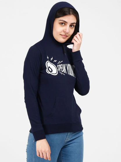 Fleximaa Women's Cotton Printed Full Sleeve Sweatshirt/Hoodies - Fleximaa