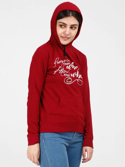 Fleximaa Women's Cotton Printed Full Sleeve Sweatshirt/Hoodies - Fleximaa