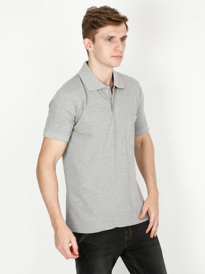 Fleximaa Men's Cotton Plain Polo Neck Half Sleeve T-Shirt - fleximaa-so
