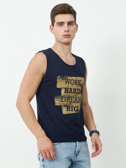 Fleximaa Men's Cotton Printed Sleeveless T-Shirt - fleximaa-so