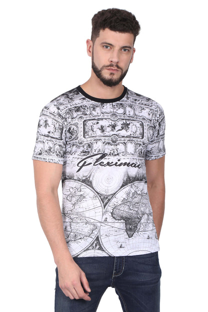 Men's Cotton All Over Printed Half Sleeve T-Shirt