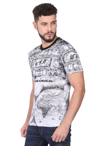 Men's Cotton All Over Printed Half Sleeve T-Shirt