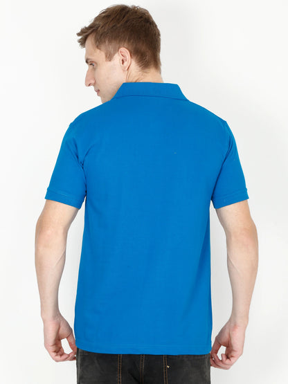 Fleximaa Men's Cotton Plain Polo Neck Half Sleeve T-Shirt - fleximaa-so