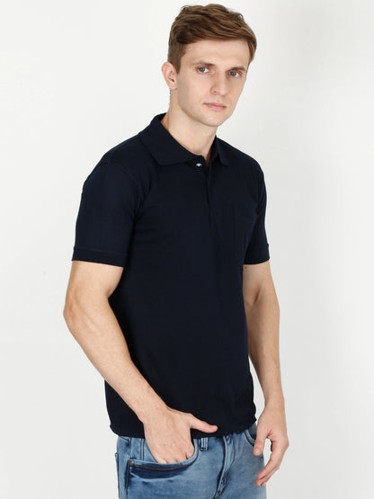 Fleximaa Men's Cotton Plain Polo Neck Half Sleeve T-Shirt - fleximaa-so