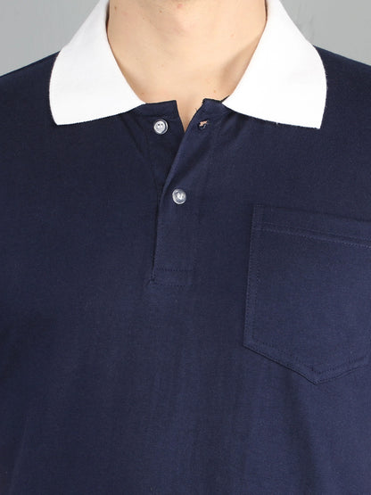 Fleximaa Men's Cotton Plain Polo Neck Half Sleeve T-Shirt - fleximaa-so