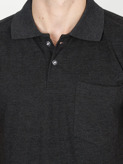 Fleximaa Men's Cotton Plain Polo Neck Half Sleeve T-Shirt - fleximaa-so