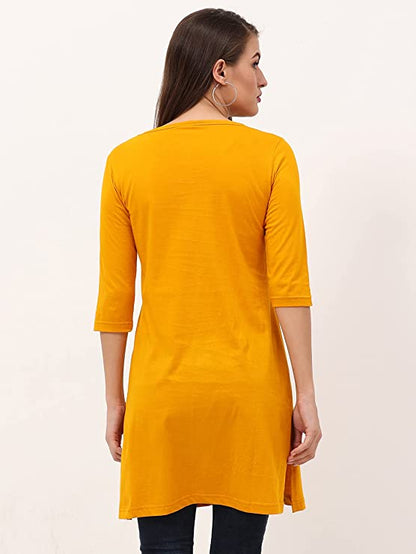 Fleximaa Womens Cotton Printed 3/4 Sleeve Long Top With Slit Pack of 2 - fleximaa-so
