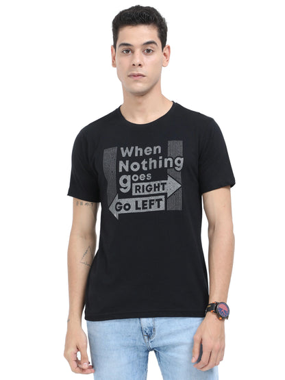 Fleximaa Men's Cotton Printed Round Neck Half Sleeve T-Shirt - fleximaa-so