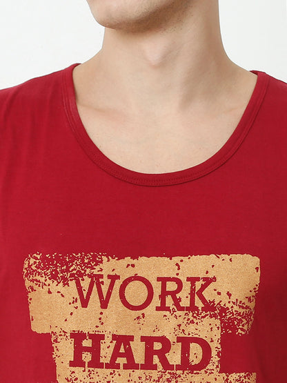 Fleximaa Men's Cotton Printed Sleeveless T-Shirt - fleximaa-so