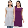 Grey Melange & Purple