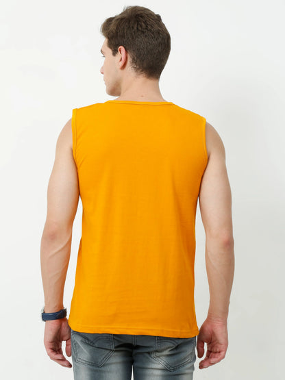 Fleximaa Men's Cotton Printed Sleeveless T-Shirt - fleximaa-so