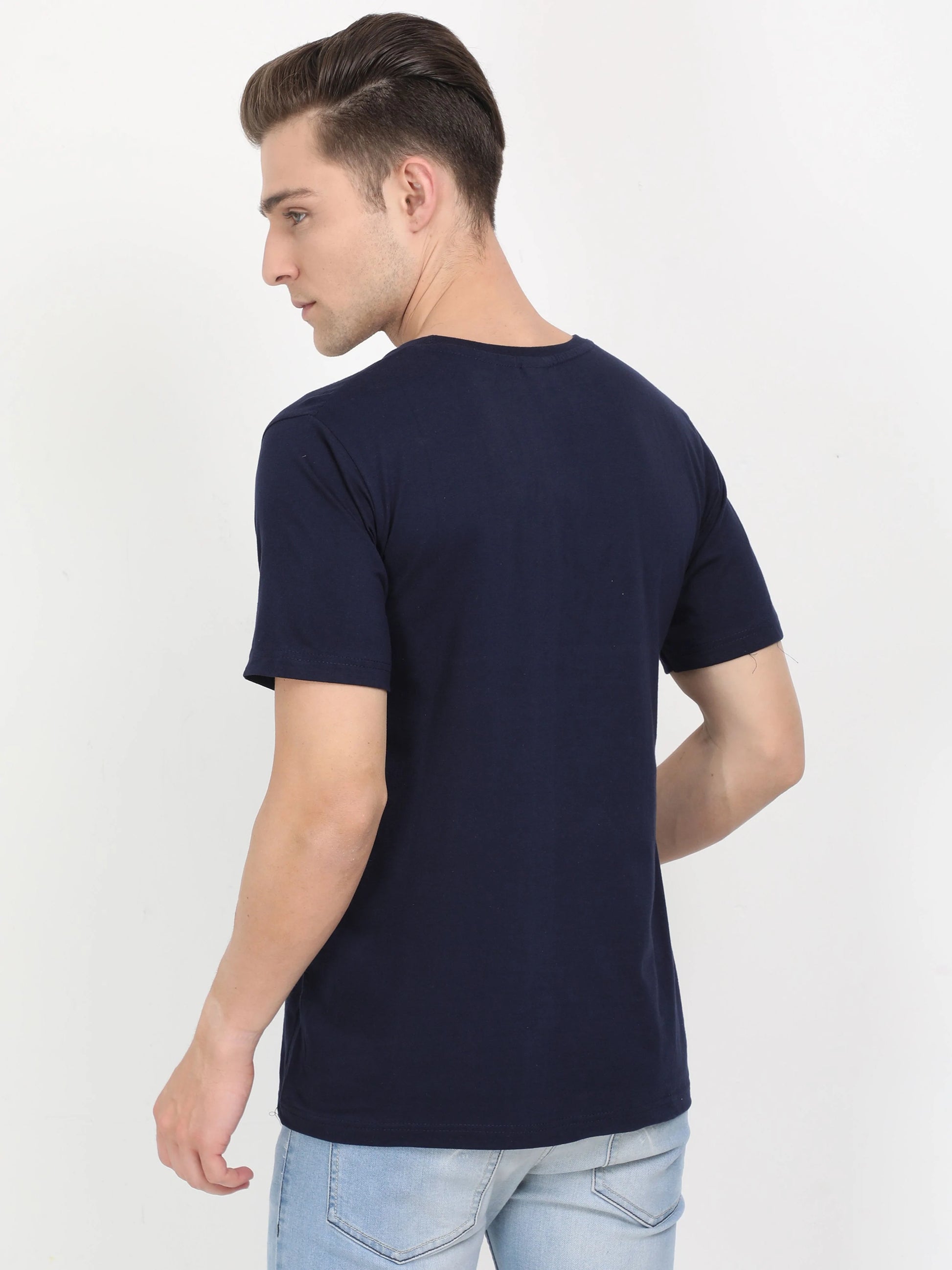Fleximaa Men's Cotton Plain Round Neck Half Sleeve T-Shirt (Pack of 2) - fleximaa-so
