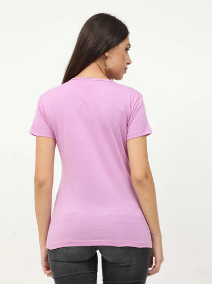 Fleximaa Women's Cotton Plain Round Neck Half Sleeve T-Shirt - fleximaa-so