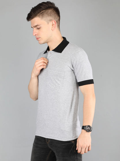 Fleximaa Men's Cotton Plain Polo Neck Half Sleeve T-Shirt - fleximaa-so