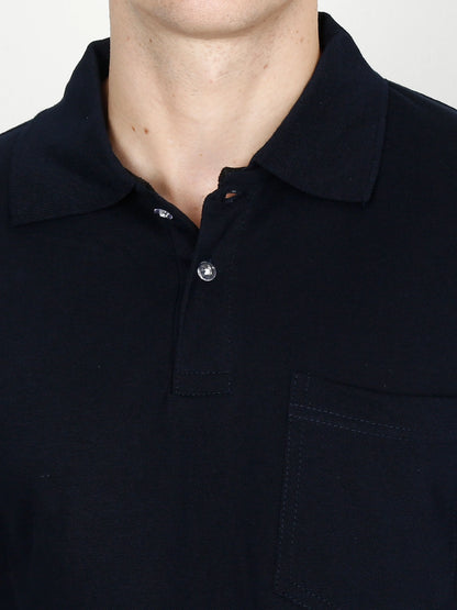 Fleximaa Men's Cotton Plain Polo Neck Half Sleeve T-Shirt - fleximaa-so