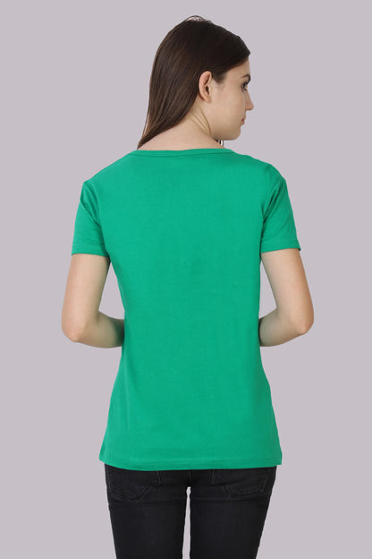 Fleximaa Women's Cotton Plain Round Neck Half Sleeve T-Shirt - fleximaa-so