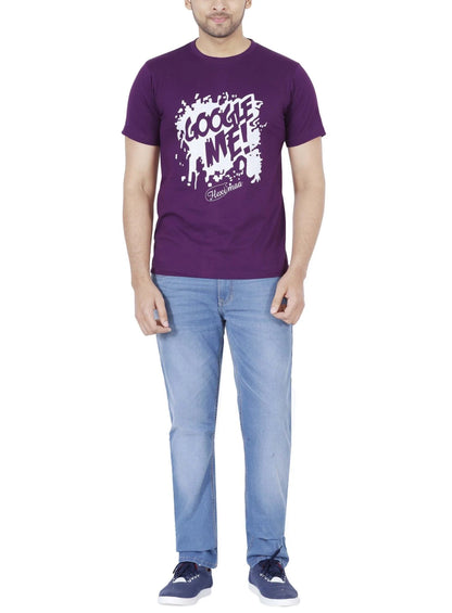 Fleximaa Men's Cotton Printed Round Neck Half Sleeve T-Shirt - fleximaa-so