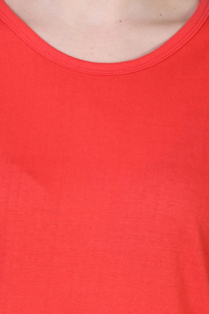 Fleximaa Women's Cotton Plain Round Neck Half Sleeve T-Shirt - fleximaa-so