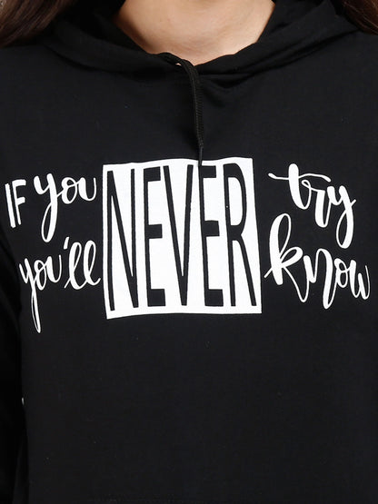 Fleximaa Women's Cotton Printed Full Sleeve Sweatshirt/Hoodies - Fleximaa