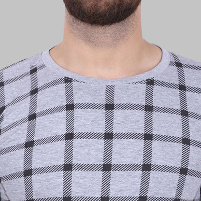 Fleximaa Men's Cotton Printed Round Neck Half Sleeve T-Shirt - fleximaa-so