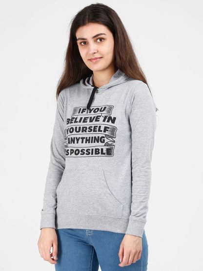 Fleximaa Women's Cotton Printed Full Sleeve Sweatshirt/Hoodies - Fleximaa